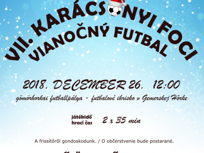 Aktuality / VII. Vianočný futbal v Gemerskej Hôrke
