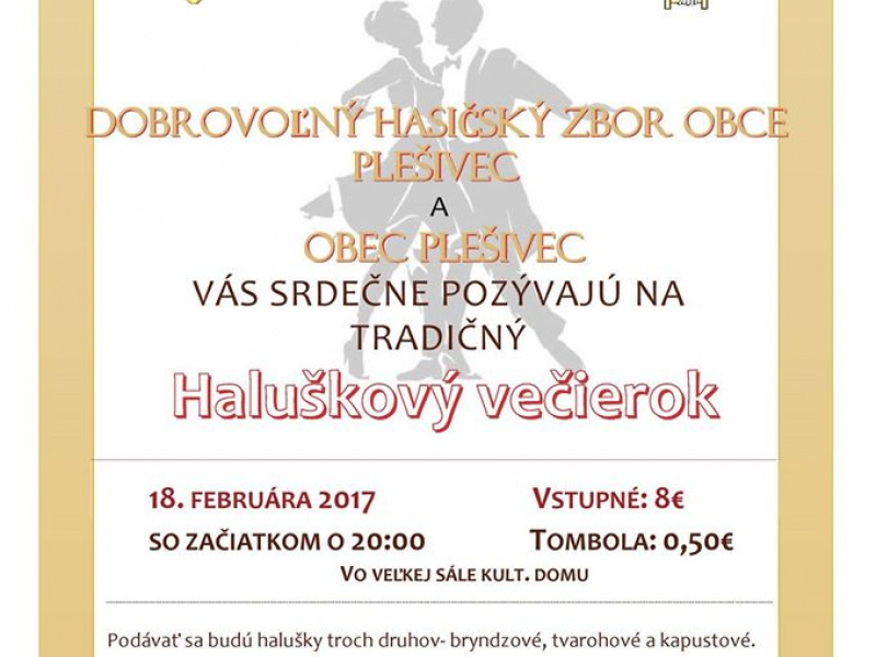 Podujatia v migroregióne / Haluškový večierok v Plešivci