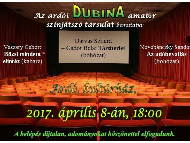 Podujatia v migroregióne / Predstavenie divadla Dubina v Ardove