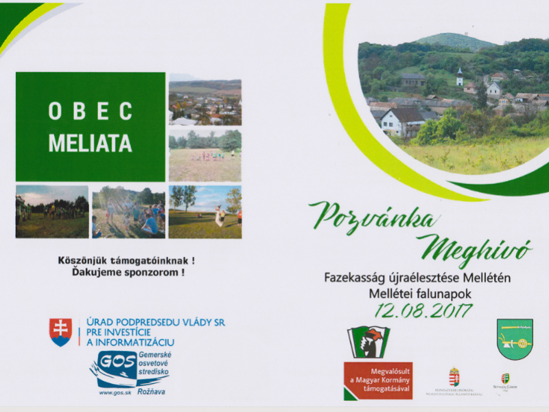 Podujatia v migroregióne / Deň obce Meliata