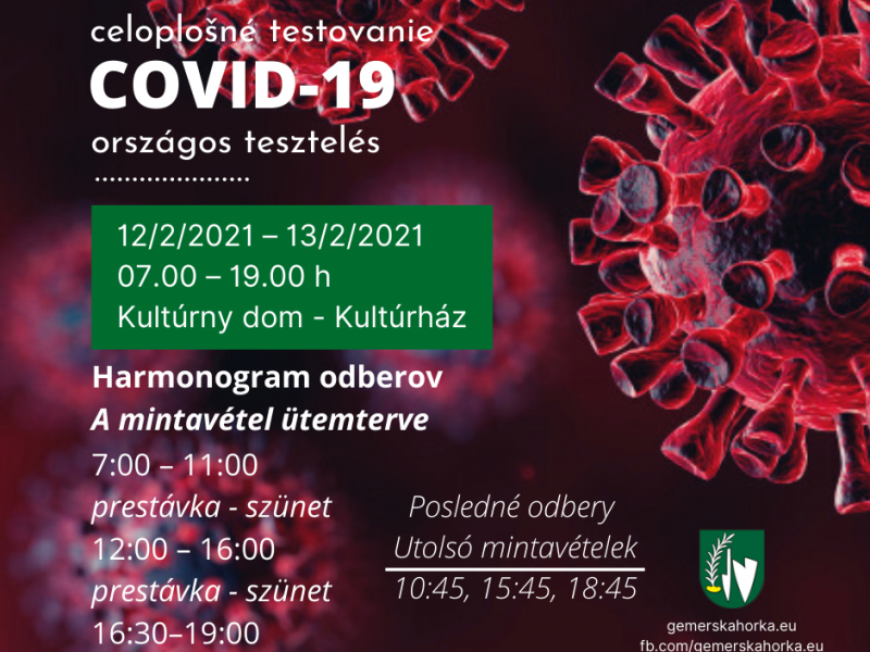 Aktuality / IV. kolo testovania na ochorenie COVID-19