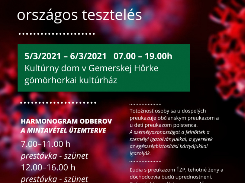 Aktuality / VII. kolo celoplošného testovania na ochorenie COVID