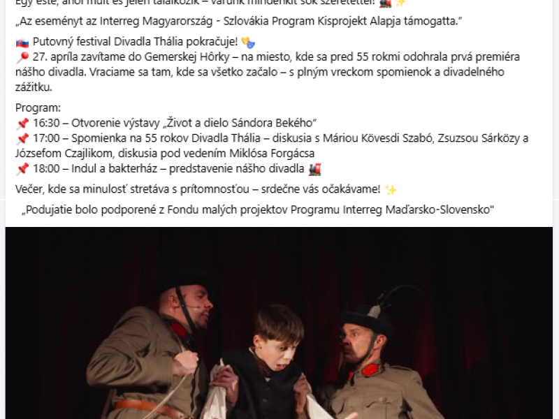Aktuality / Thália színház: Indul a bakterház 