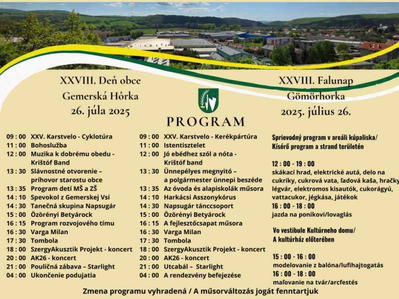 Aktuality / Deň obce Gemerská Hôrka - 2025 - Falunap Gömörhorka