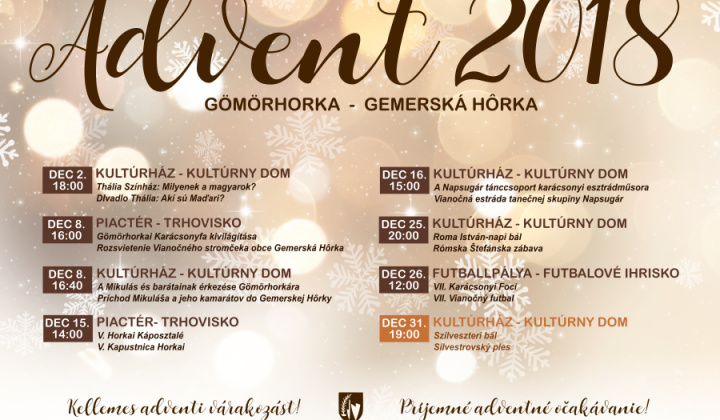 1. fotografia fotogalérie Podujatia v migroregióne / Gemerskohorský Advent 2018