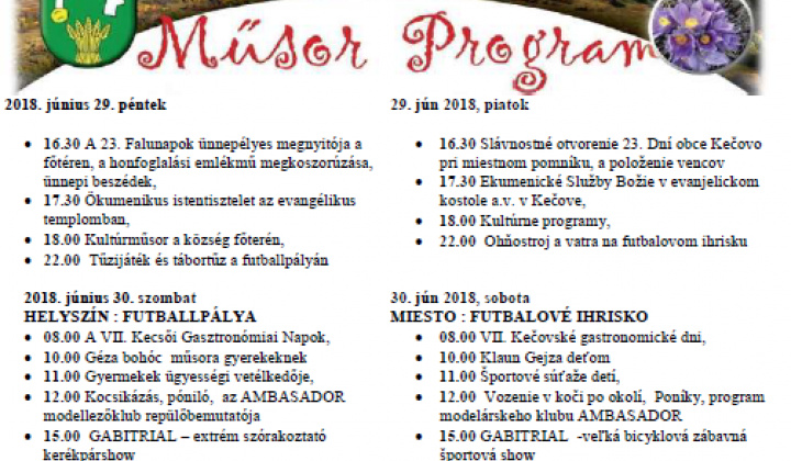 1. fotografia fotogalérie Podujatia v migroregióne / 23. Dni obce Kečovo