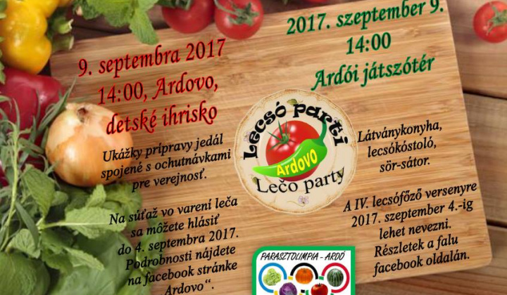 1. fotografia fotogalérie Podujatia v migroregióne / Lečo party v Ardove