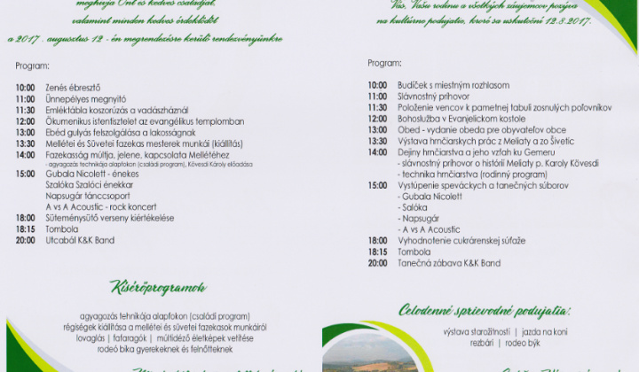 2. fotografia fotogalérie Podujatia v migroregióne / Deň obce Meliata