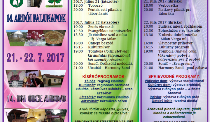1. fotografia fotogalérie Podujatia v migroregióne / 14. Deň obce Ardovo