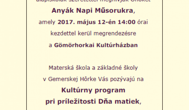 1. fotografia fotogalérie Podujatia v migroregióne / Deň matiek