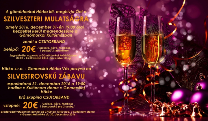 1. fotografia fotogalérie Podujatia v migroregióne / Silvestrovská zábava