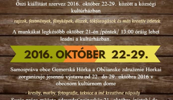 1. fotografia fotogalérie Podujatia v migroregióne / Jesenná výstava v Gemerskej Hôrke