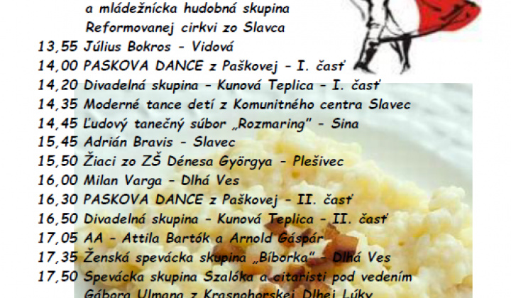 2. fotografia fotogalérie Podujatia v migroregióne / Haluškový festival vo Vidovej