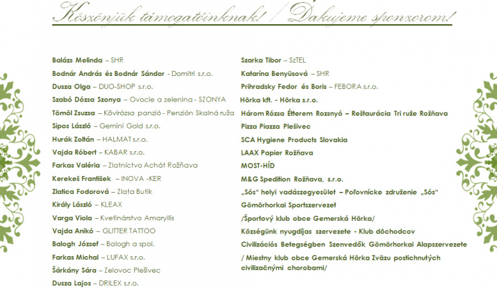6. fotografia fotogalérie Podujatia v migroregióne / 21. DEŇ OBCE GEMERSKÁ HÔRKA
