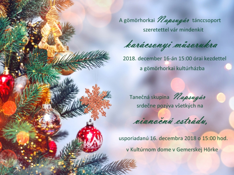 Podujatia v migroregióne / Gemerskohorský Advent 2018