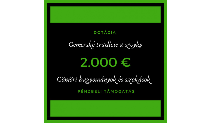 Fotka - Gemerské tradície a zvyky - dotácia