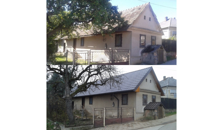 Fotka - A Tájház tetőjének rekonstrukciója