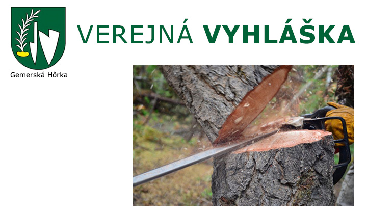 Fotka - Informácia o začatí správneho konania - Žiadosť Obce Plešivec o udelenie súhlasu na výrub dreviny