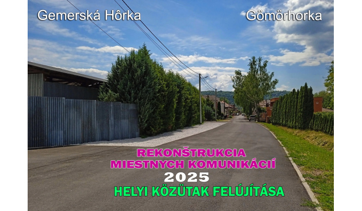 Fotka - Odovzdanie obnovených miestnych komunikácií